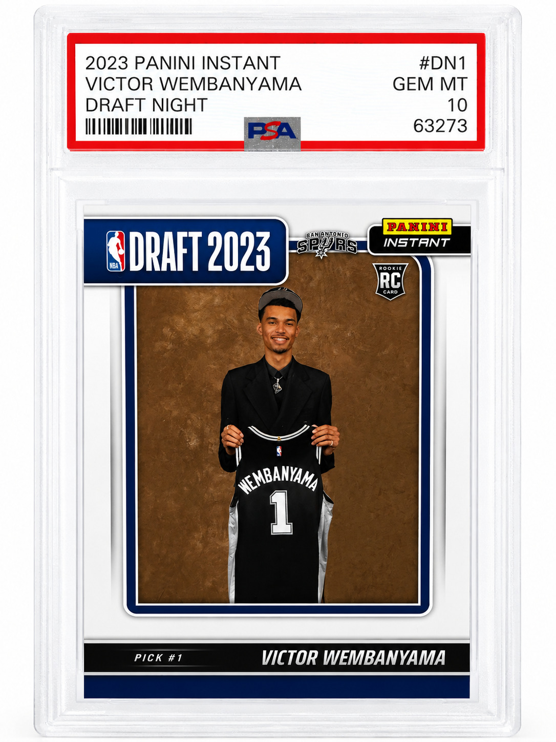 2023 PANINI INSTANT VICTOR WEMBANYAMA DRAFT NIGHT PSA 10
